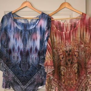 Two for the price of one! Tanks w sheer overlay!